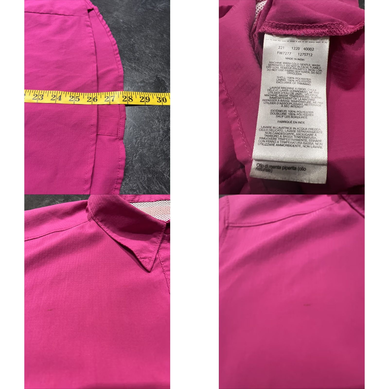 Pinko Columbia Shirt Pink L Button-Up Short Sleeve Collared Casual Outdoor Women's Regular Button Front Vented Size L / US 10 / IT 46 - 8 Thumbnail