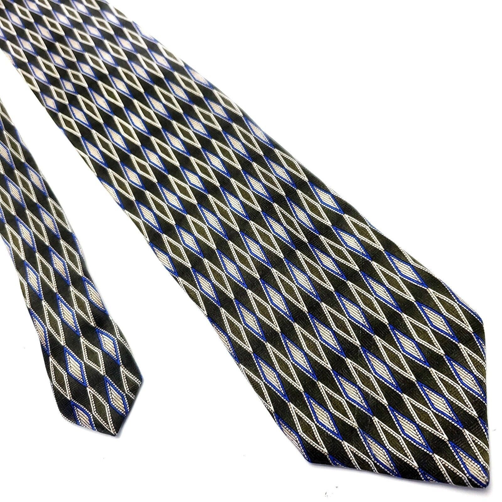 Jos. A. Bank Jos A Bank Multi Colored Silk Tie Woven Long Check Size ONE SIZE - 1 Thumbnail