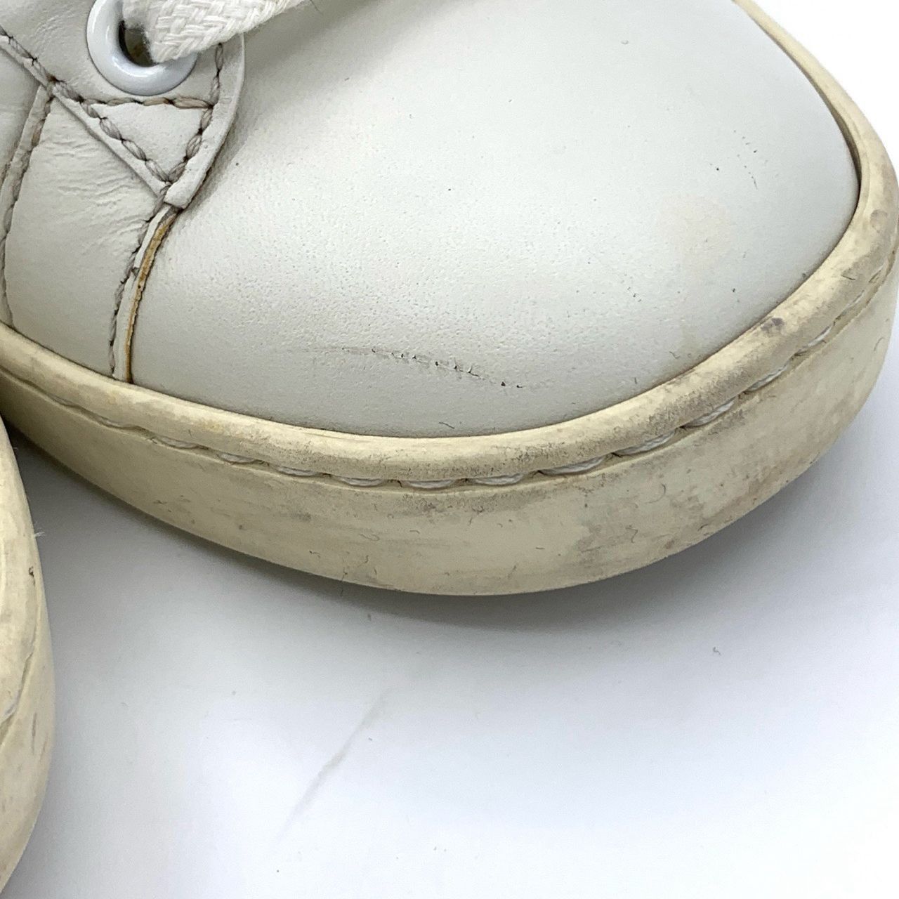 Gucci Gucci Ace Series Embroidered Leather Lace-Up Sneakers in Whi Size US 5.5 / IT 35.5 - 3 Thumbnail