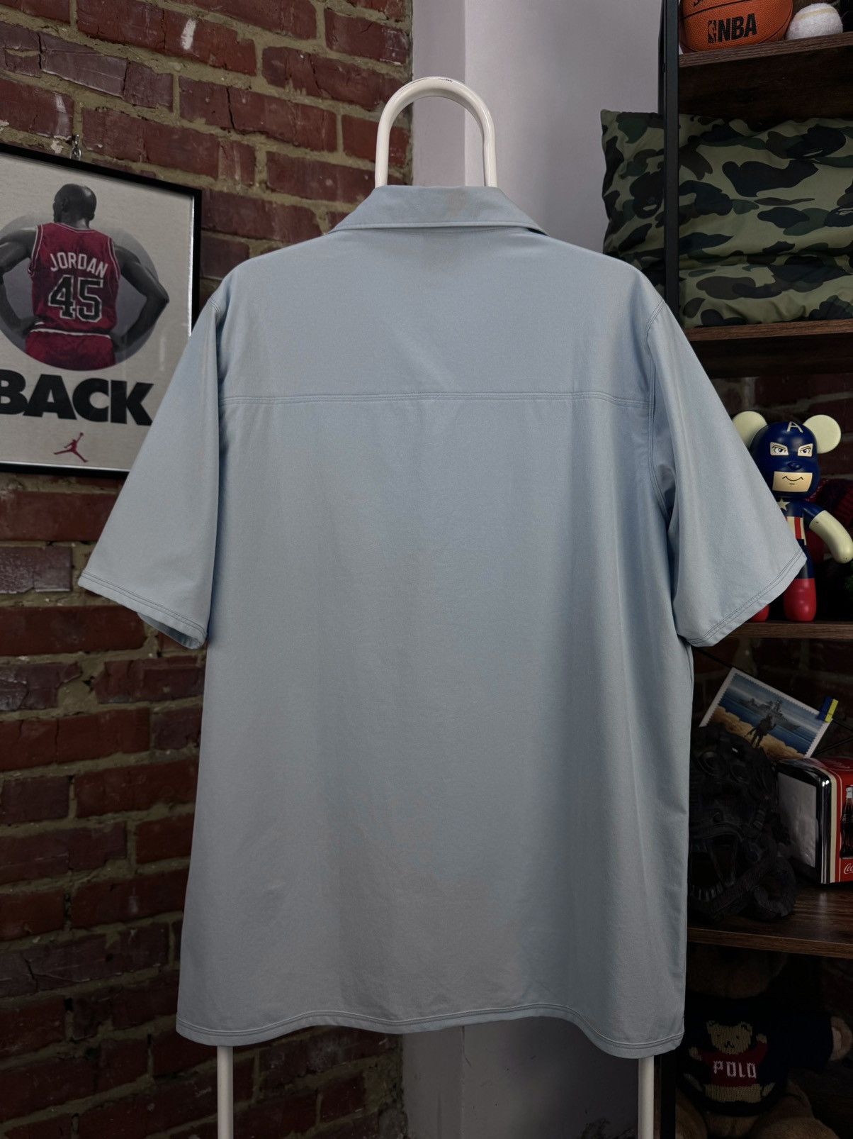 Nike ACG × Vintage NIKE ACG Dri-Fit Vintage Blue Short Sleeve Shirt Size US L / EU 52-54 / 3 - 7 Thumbnail