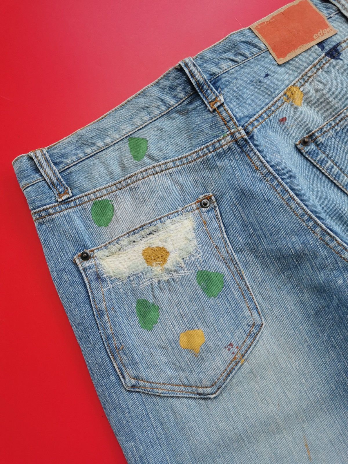 Arts & Science Boro Paint Splatter Dots G-Land Edge Denim Jeans Size US 32 / EU 48 - 10 Thumbnail