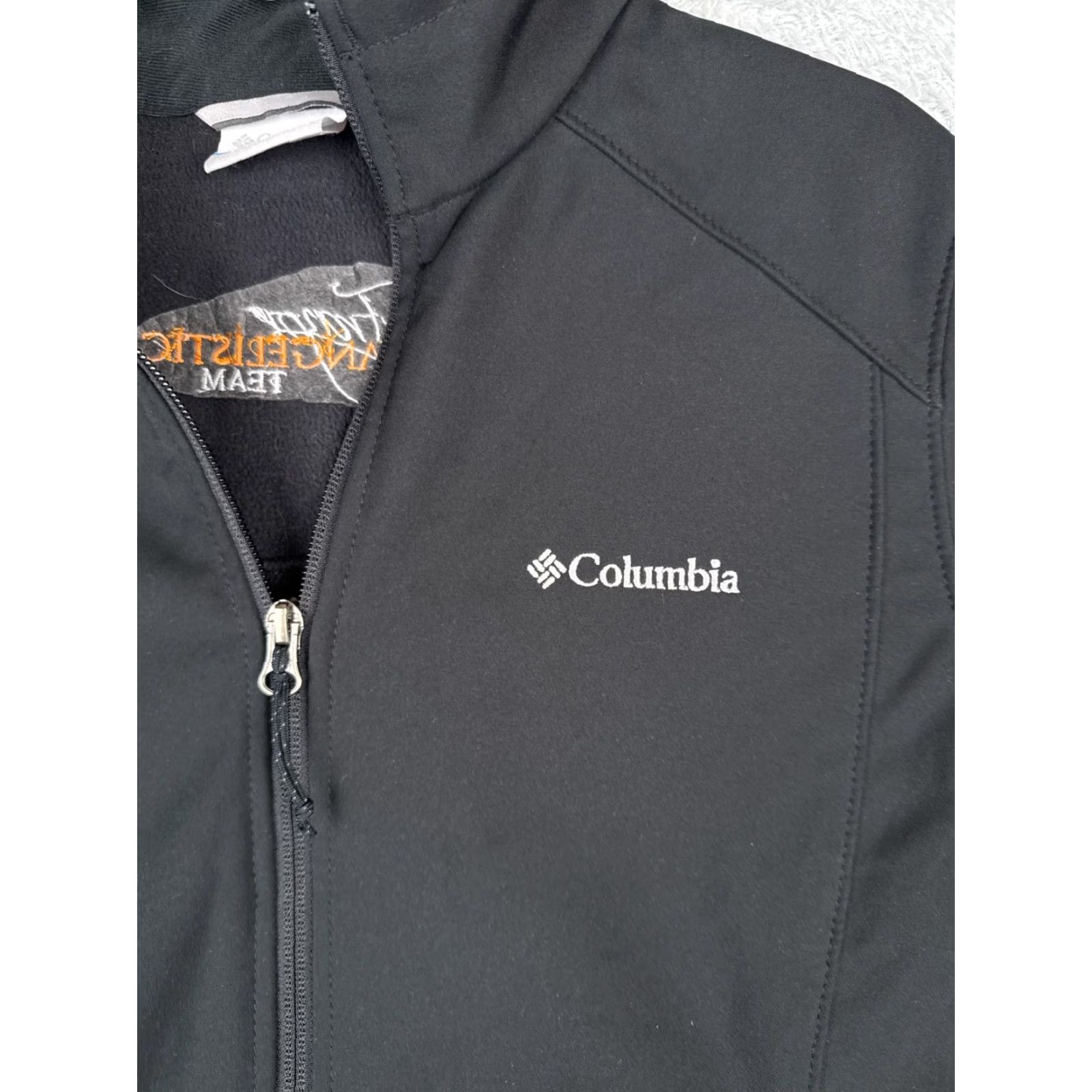 Vintage Columbia Jacket Womens Large Black Full Zip Shoftshell Christian Religious Size L / US 10 / IT 46 - 6 Thumbnail