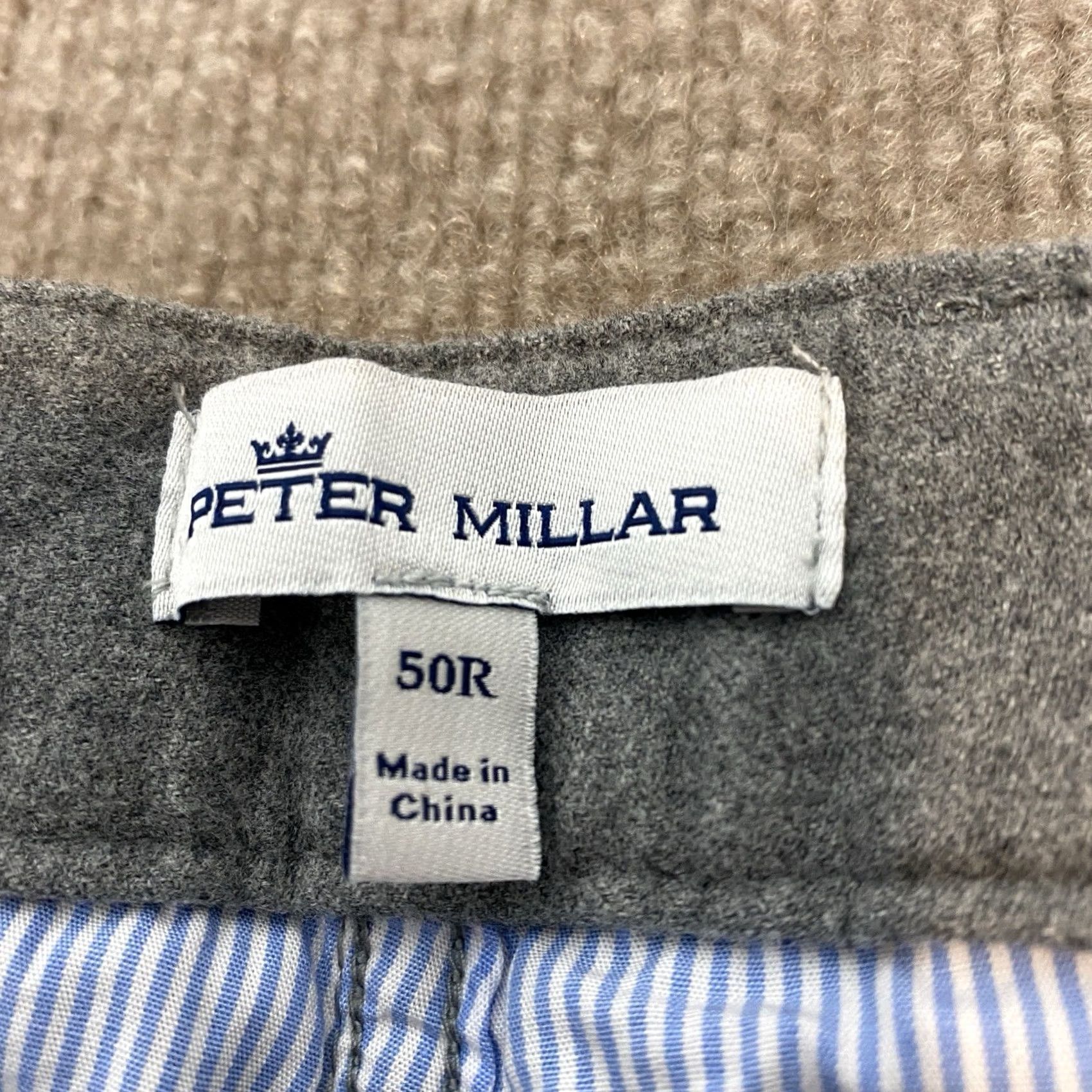 Peter Millar Peter Millar Crown Pants Mens 50 R Gray Stretch Cotton 5-Pocket Flat Front 50x34 Pants Mens Gray 5-Pocket Stretch Cotton Flat Front Size US 34 / EU 50 - 6 Thumbnail