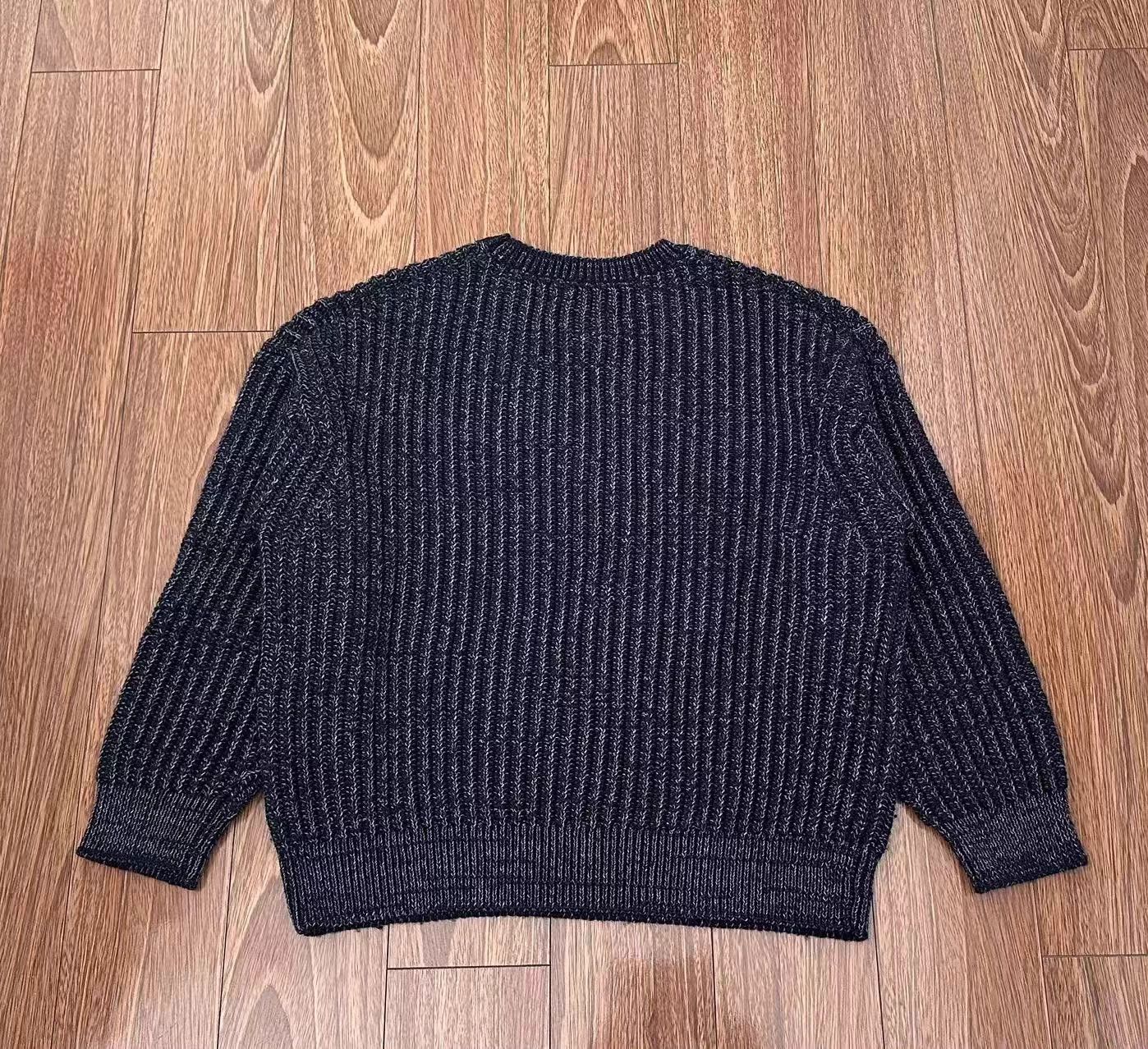 Visvim VISVIM AMPLUS CREW L/S wool knit sweater navy 2 oversize Size US M / EU 48-50 / 2 - 2 Thumbnail