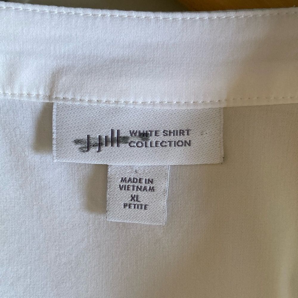 Eileen Fisher J. Jill XL Petite White Cotton Tunic Shirt XLP Size XL / US 12-14 / IT 48-50 - 2 Thumbnail