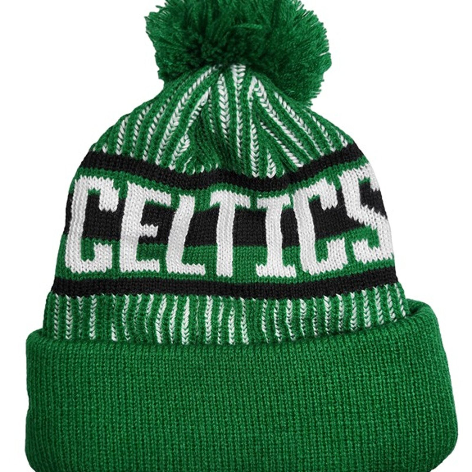 Other NWT Boston Celtics NBA Sports Pom Knit Beanie Fleece Lining Size ONE SIZE - 5 Thumbnail