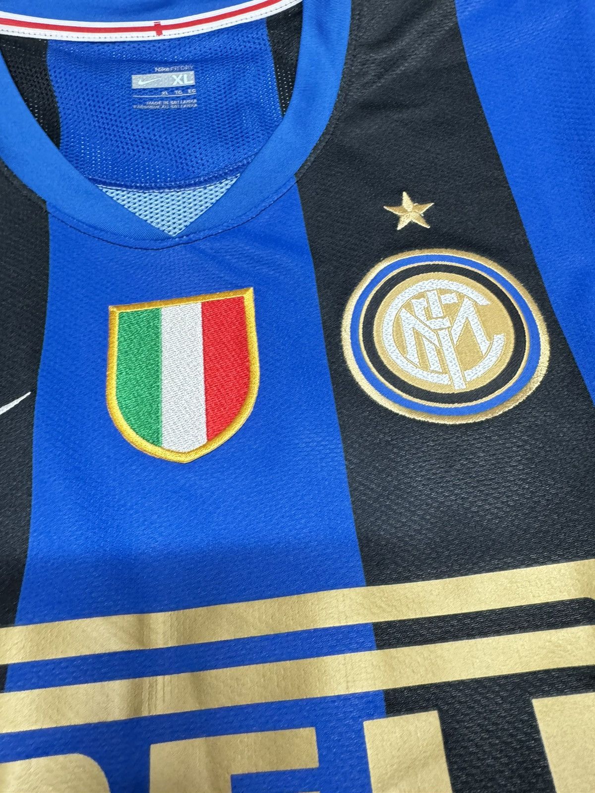 Nike Inter Milan 08/09 P2R player issue L/S shirt #7 Figo Size US XL / EU 56 / 4 - 5 Thumbnail