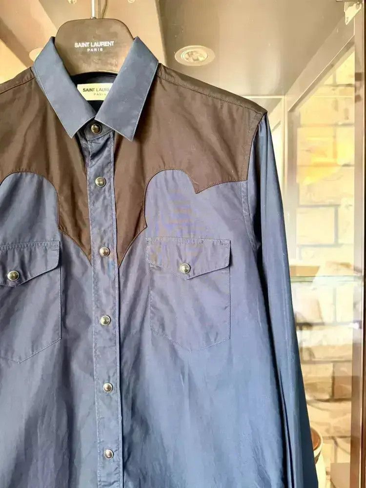 Saint Laurent Paris Sz 38 Saint Laurent Paris 13AW Joint Western Shirt Size US S / EU 44-46 / 1 - 2 Thumbnail