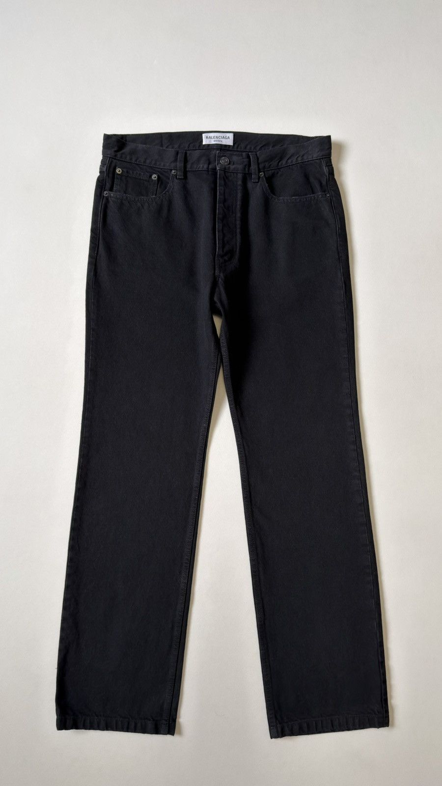Balenciaga 2021 Washed Black Straight Leg Jeans Size US 34 / EU 50 - 18 Thumbnail