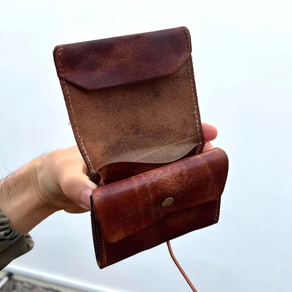 Japanese Brand × Leather × Vintage Retro Guinea Leather Wallet Size ONE SIZE - 3 Thumbnail