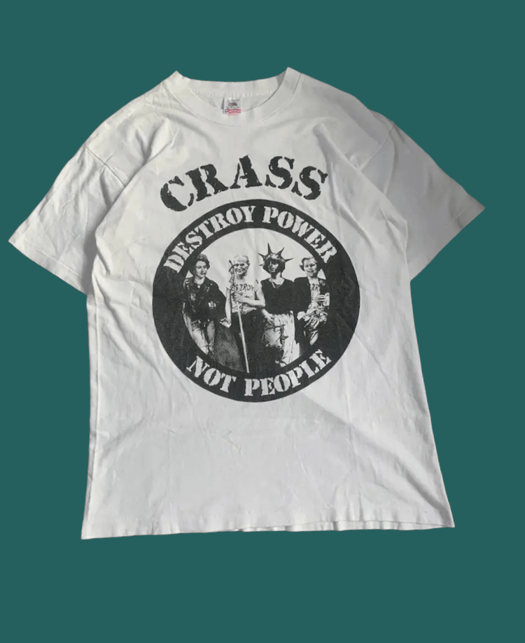 Band Tees Vintage Crass Punk Band Tee Size US L / EU 52-54 / 3 - 2 Thumbnail