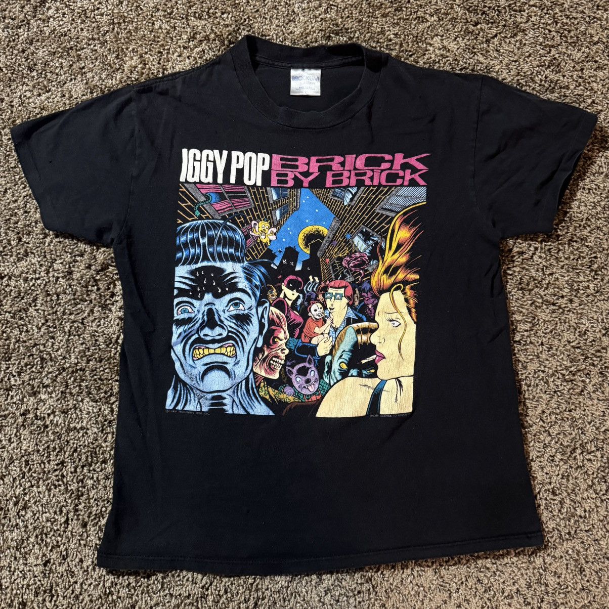 Band Tees × Brockum × Vintage Vintage 1990 Iggy Pop brick by