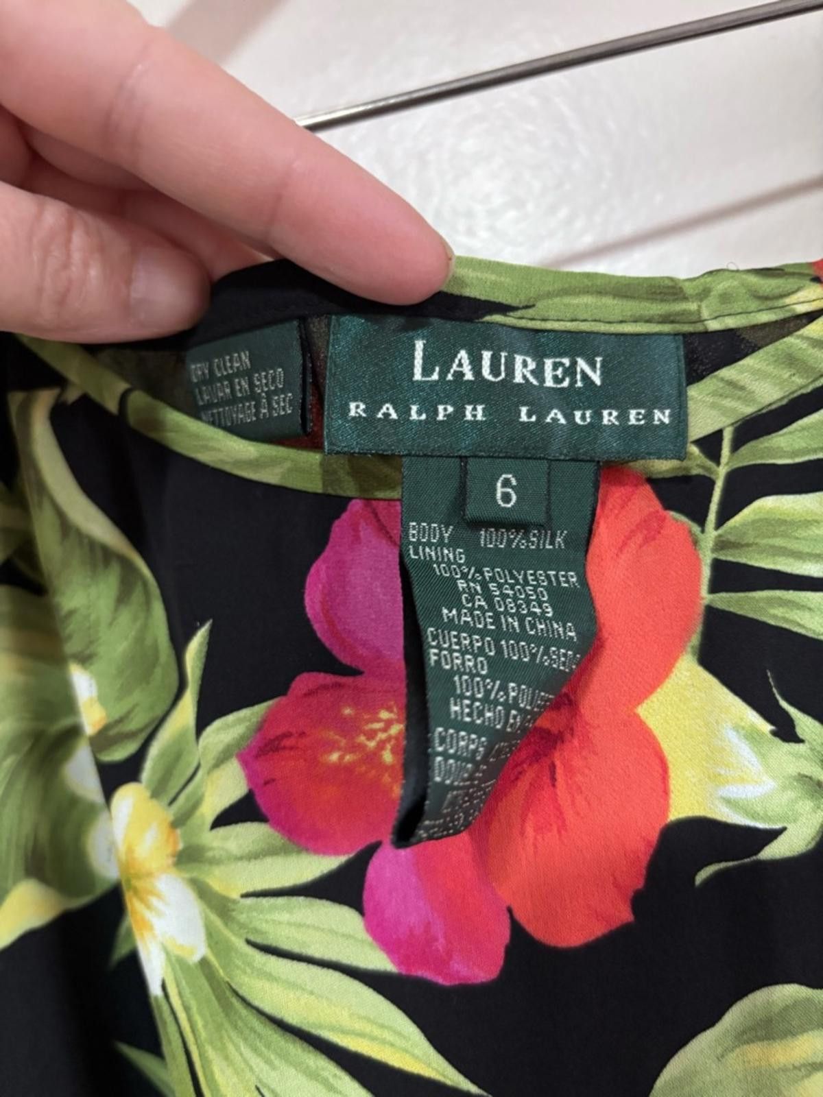 Lauren Ralph Lauren Lauren Ralph Lauren 100% Silk Floral Black Maxi Skirt size 6 Size 28" / US 6 / IT 42 - 3 Thumbnail
