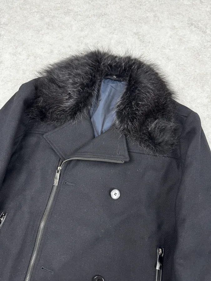 Versace Versace Navy Wool Fur Collar Classy Bomber Jacket Size US M / EU 48-50 / 2 - 5 Thumbnail