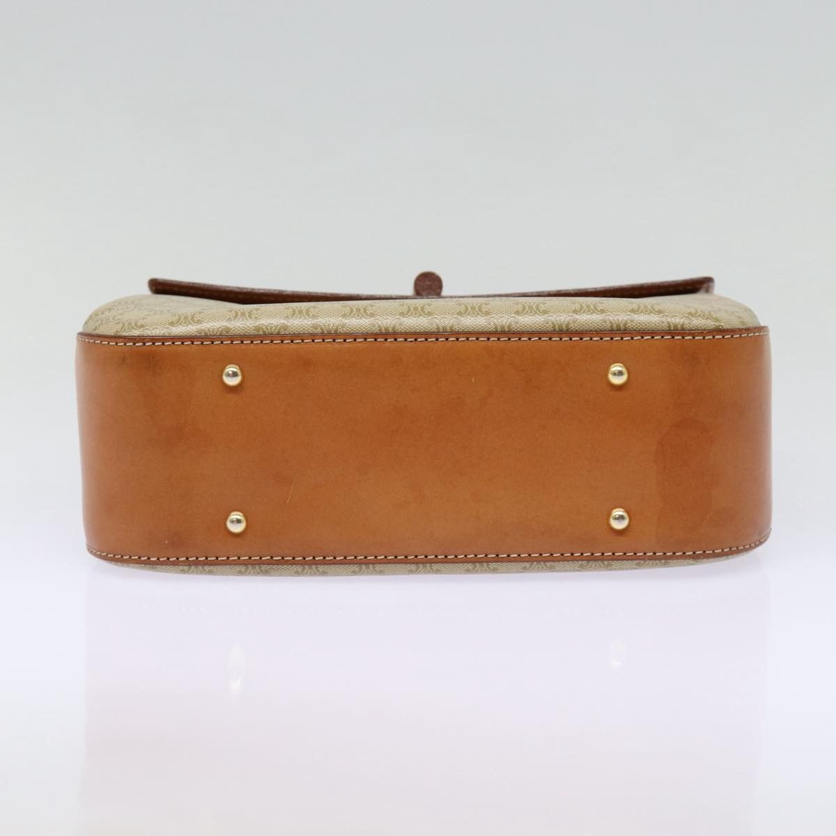 Celine CELINE Macadam Canvas Hand Bag Beige Gold Size ONE SIZE - 8 Thumbnail