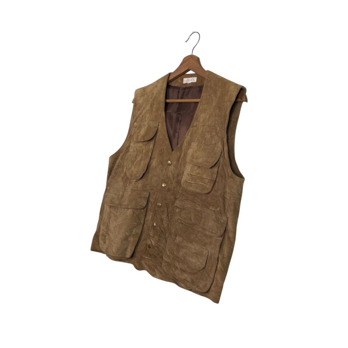 Japanese Brand 📌Q for C Vintage Vest Leather Jacket Worker Issey Miyake Size US M / EU 48-50 / 2 - 3 Thumbnail