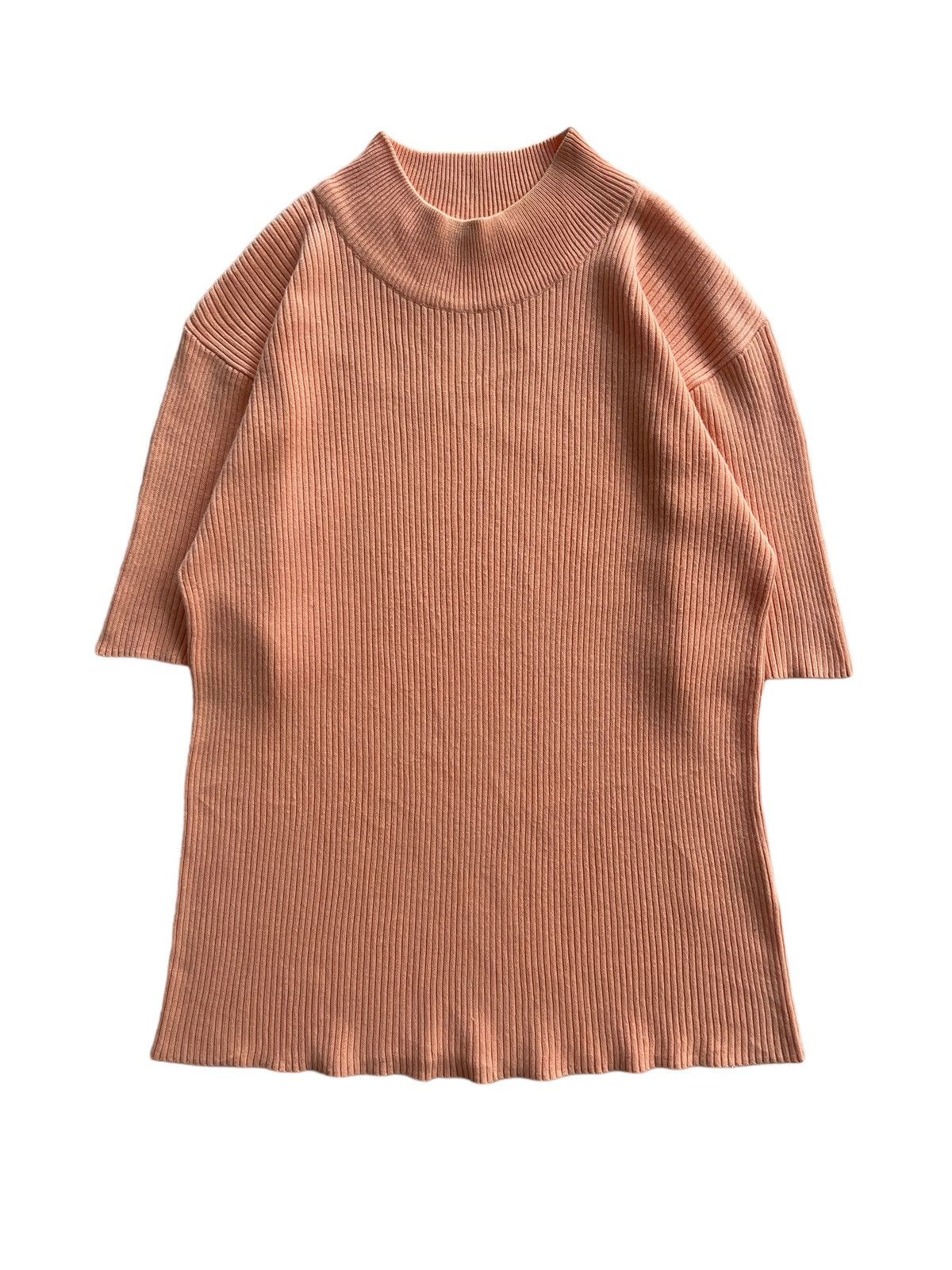 Karl Lagerfeld Mock-Neck Ribbed Elbow Sleeve Knit Size XS / US 0-2 / IT 36-38 - 1 Thumbnail