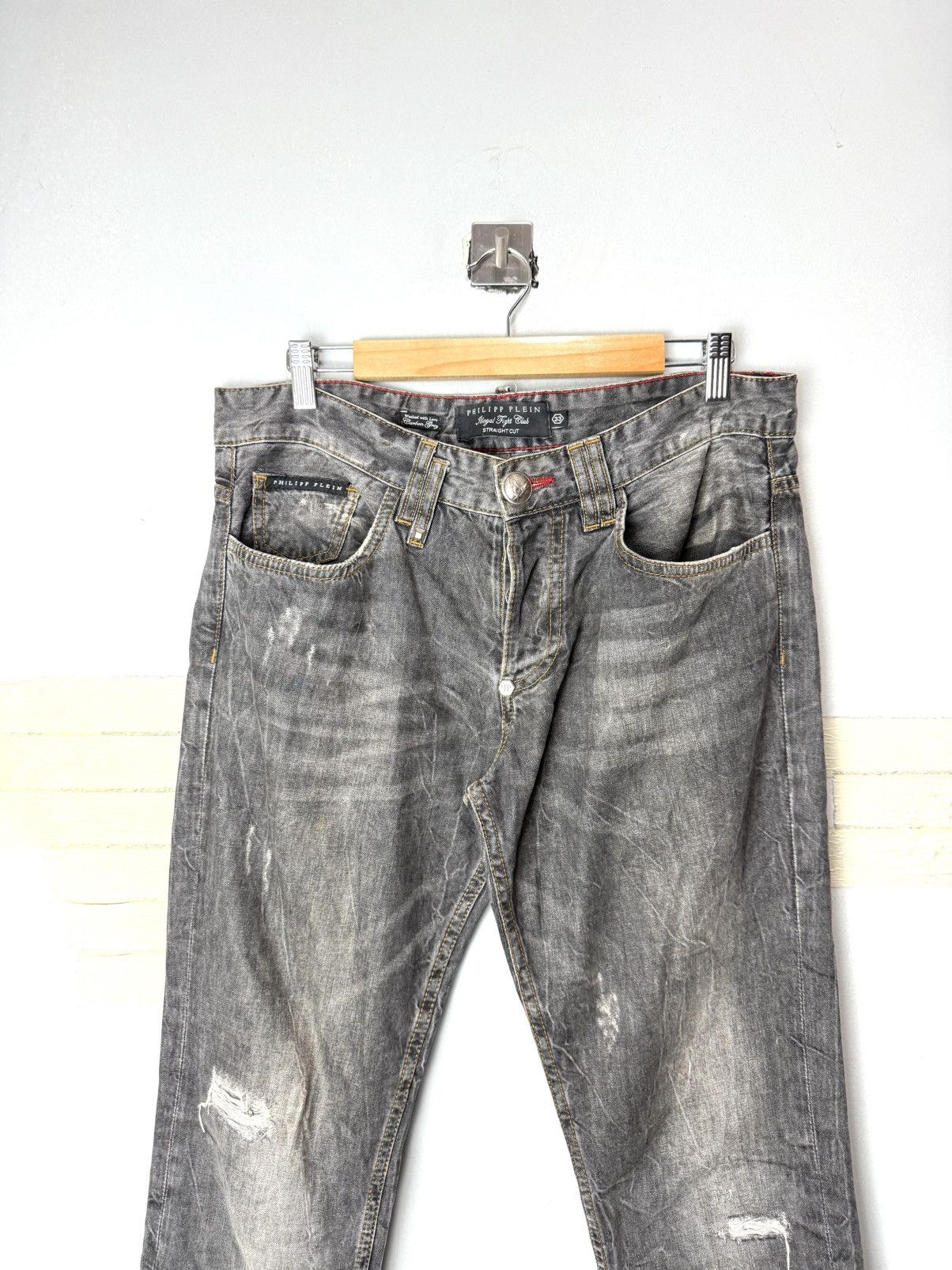 Philipp Plein Vintage Philipp Plein Metal Skul Denim Pants If Six Was Nine Size US 33 - 7 Thumbnail