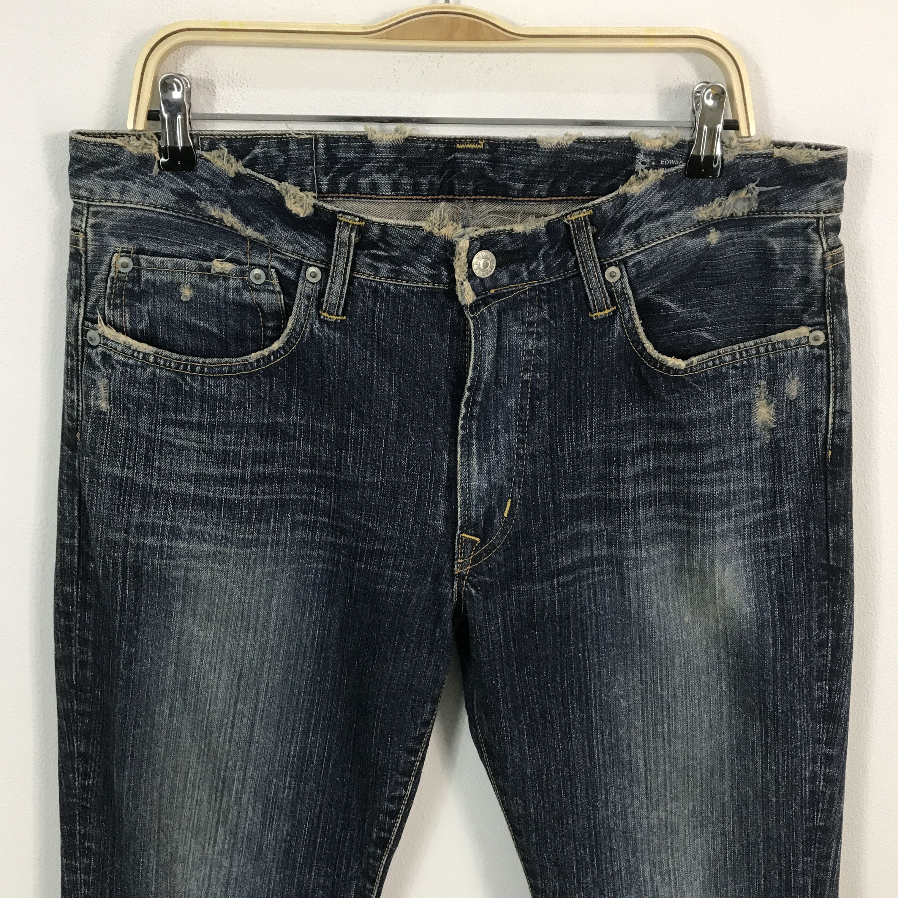 Edwin × Japanese Brand Flared edwin Japan bootcut distressed jeans Size US 34 / EU 50 - 3 Thumbnail