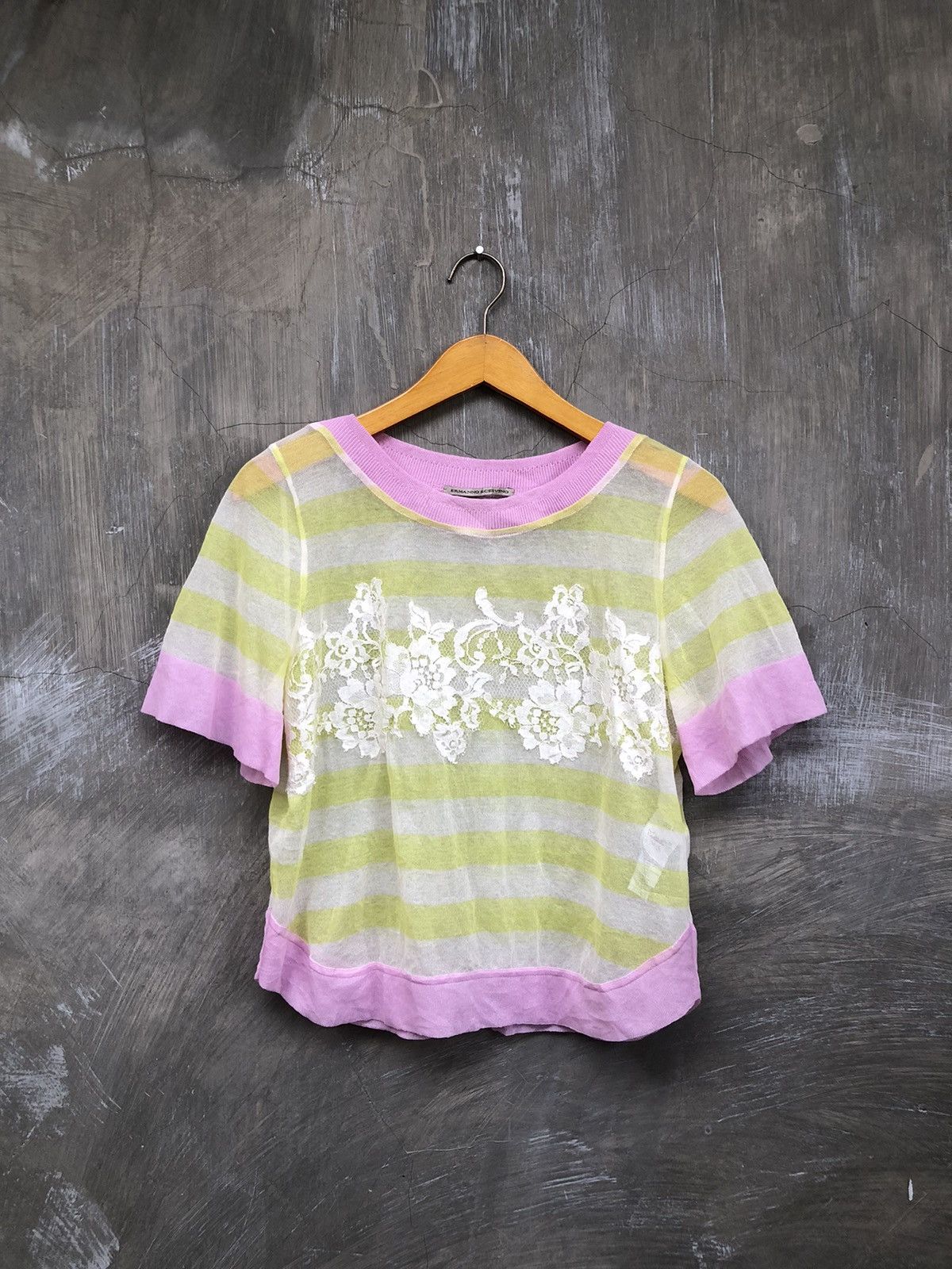 Designer × Ermanno Scervino × Vintage Ermanno Scervino Mesh Tops Size XS / US 0-2 / IT 36-38 - 1 Thumbnail