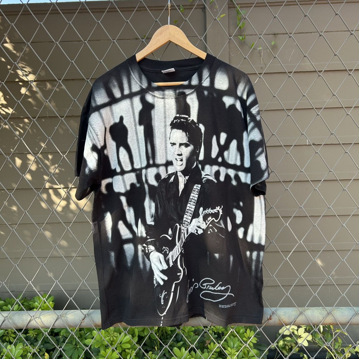 Band Tees Elvis Presley over print 2000 Size US XL / EU 56 / 4 - 6 Thumbnail