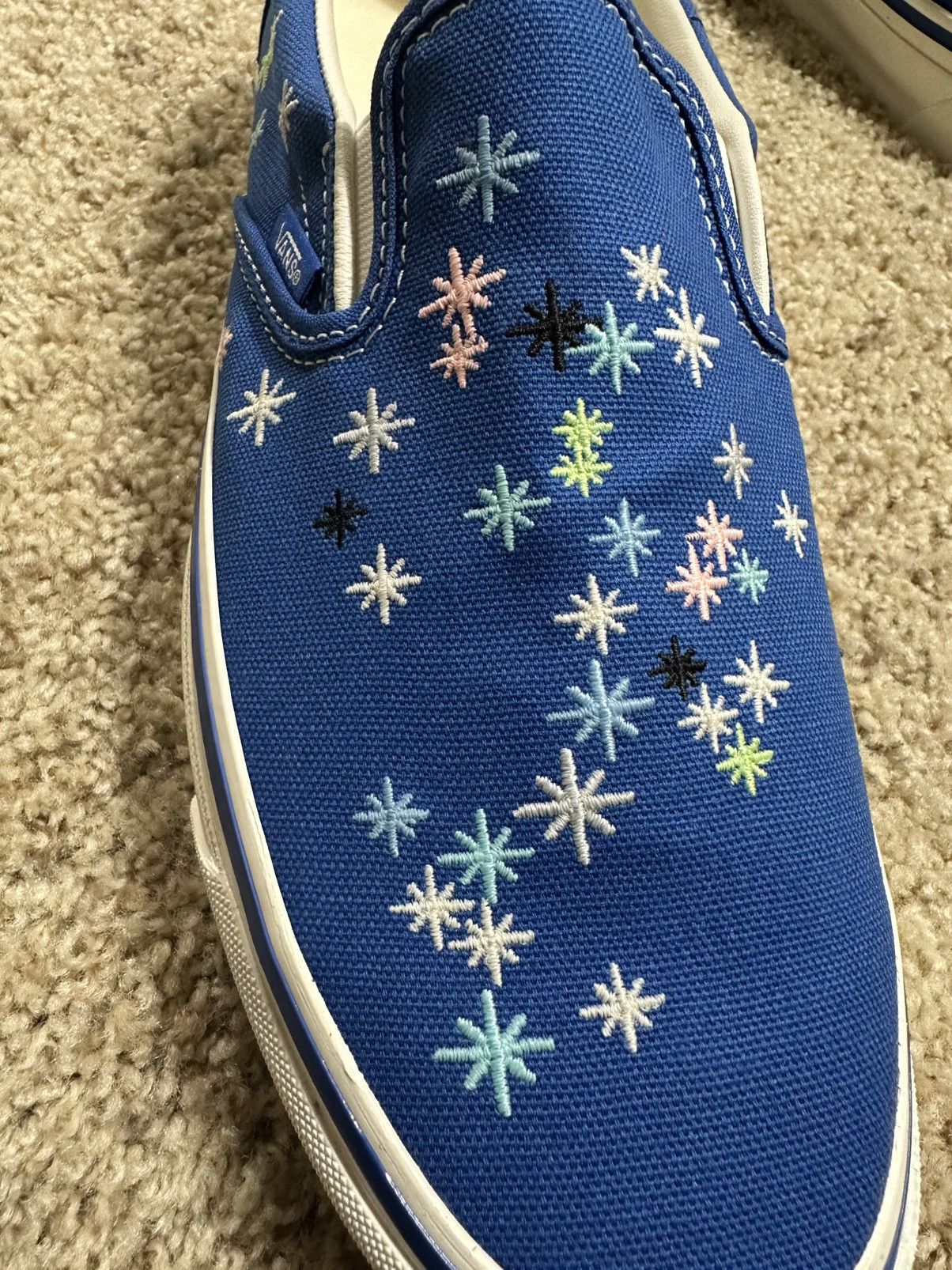 Other *RARE* AOI X VANS SLIP ON 98 EMBROIDERED SIZE 12 BLUE Size US 12 / EU 45 - 12 Thumbnail