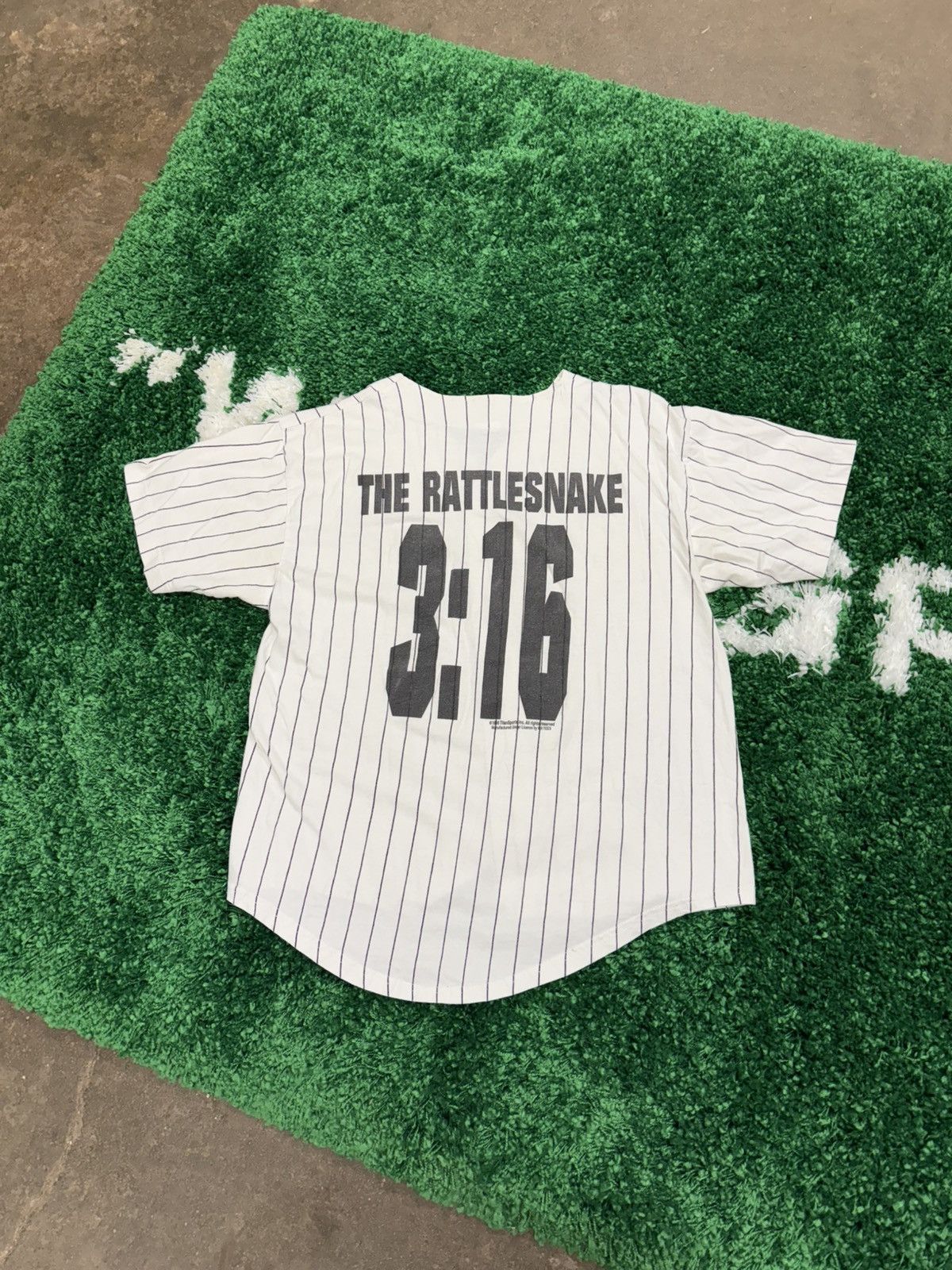 Vintage Stone Cold Steve Austin Striped Baseball Jersey Large Size US L / EU 52-54 / 3 - 1 Thumbnail