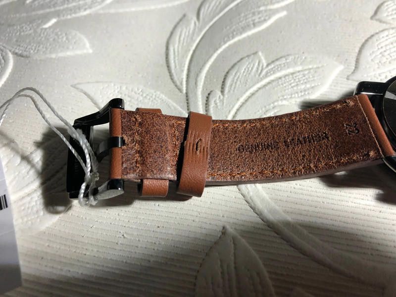 Movado Movado Bold men's brown leather strap watch Size ONE SIZE - 9 Thumbnail