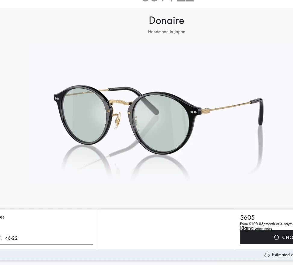 Oliver Peoples OLIVER PEOPLES DONAIRE 46mm Optical Size ONE SIZE - 7 Thumbnail