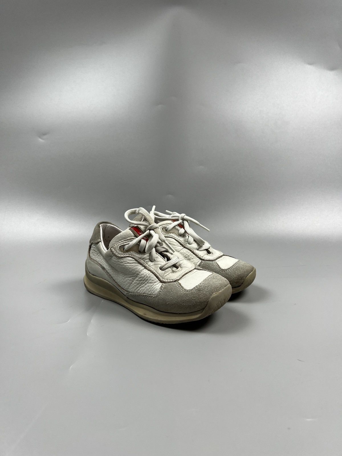 Prada × Vintage Kid's Vintage Prada Leather Sneakers (Y0644) Size US 5 / EU 37 - 2 Thumbnail