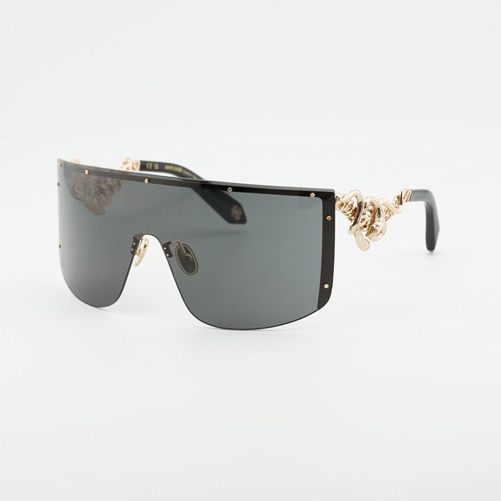 Roberto Cavalli Roberto Cavalli SRC015M 0300 Sunglasses Gold Shield Frame Size ONE SIZE - 2 Thumbnail