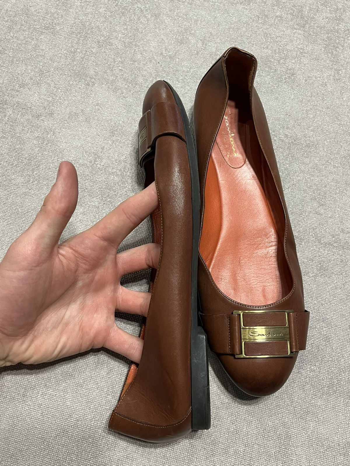 Missoni Santoni Womens Leather ballet flats Shoes Vintage Sz 41 27cm Size US 11 / IT 41 - 3 Thumbnail