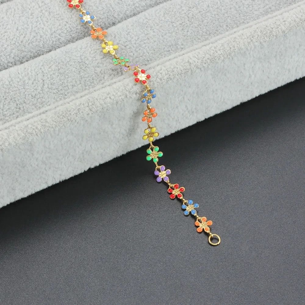 Jewelry Flower Chain Bracelet Size ONE SIZE - 3 Thumbnail