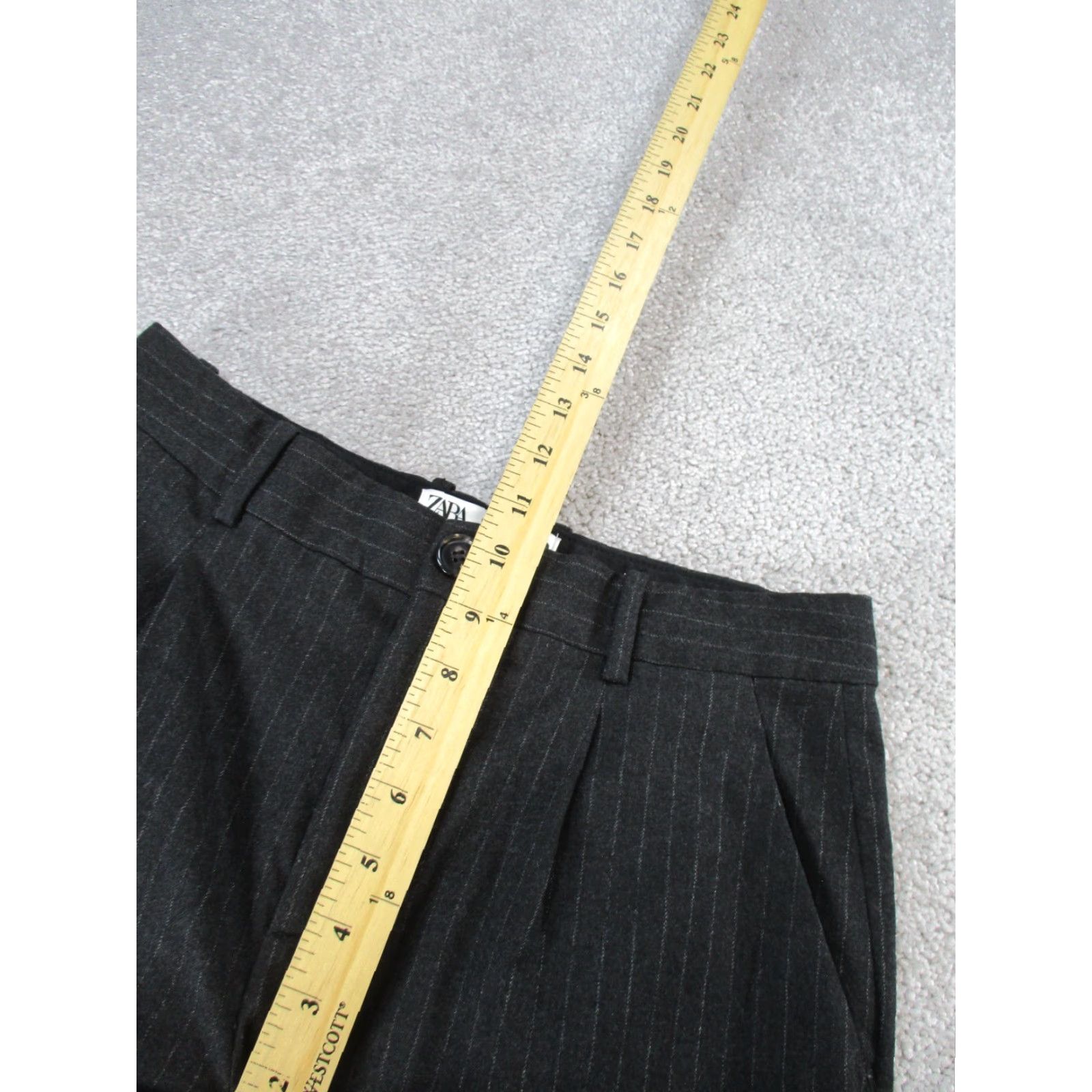 Zara Zara Womens XS Gray Pinstripe Dress Pants Size 26" / US 2 / IT 38 - 6 Thumbnail