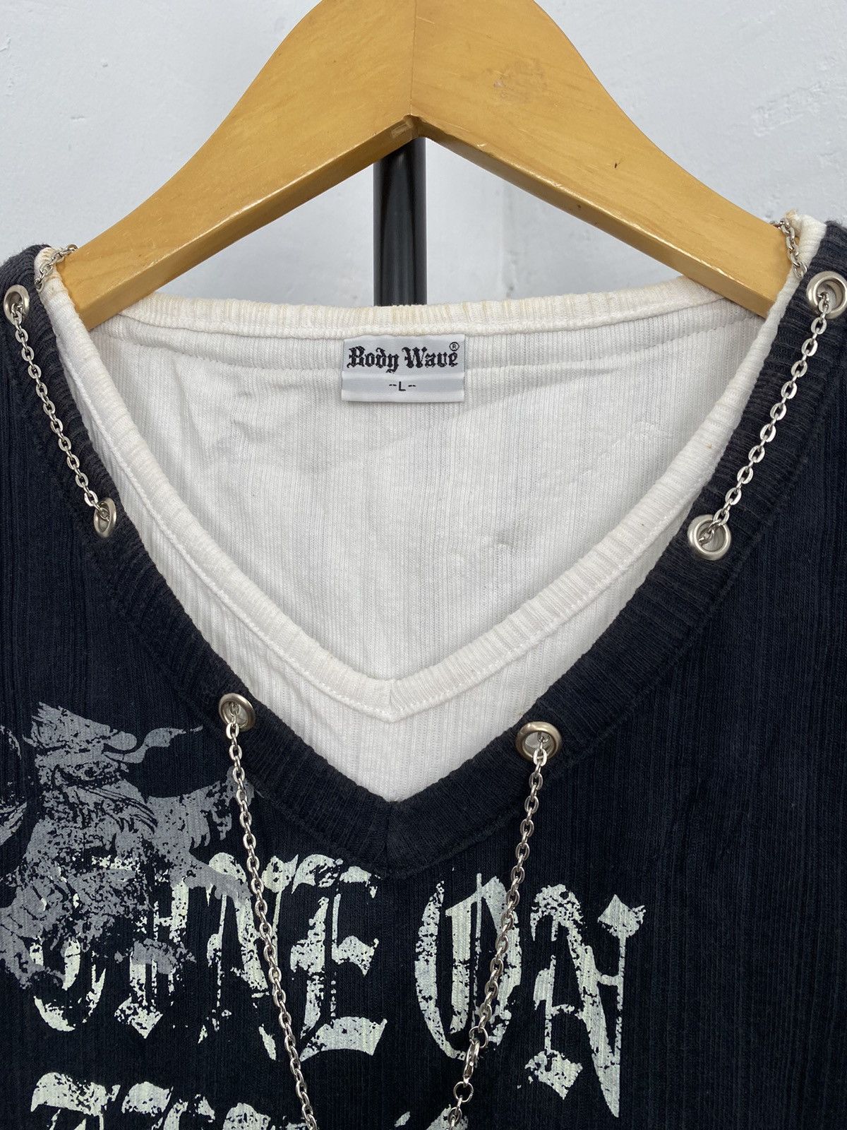 If Six Was Nine × Japanese Brand × Le Grande Bleu (L.G.B.) Body wave cross necklace tee (included necklace) Size US L / EU 52-54 / 3 - 3 Thumbnail