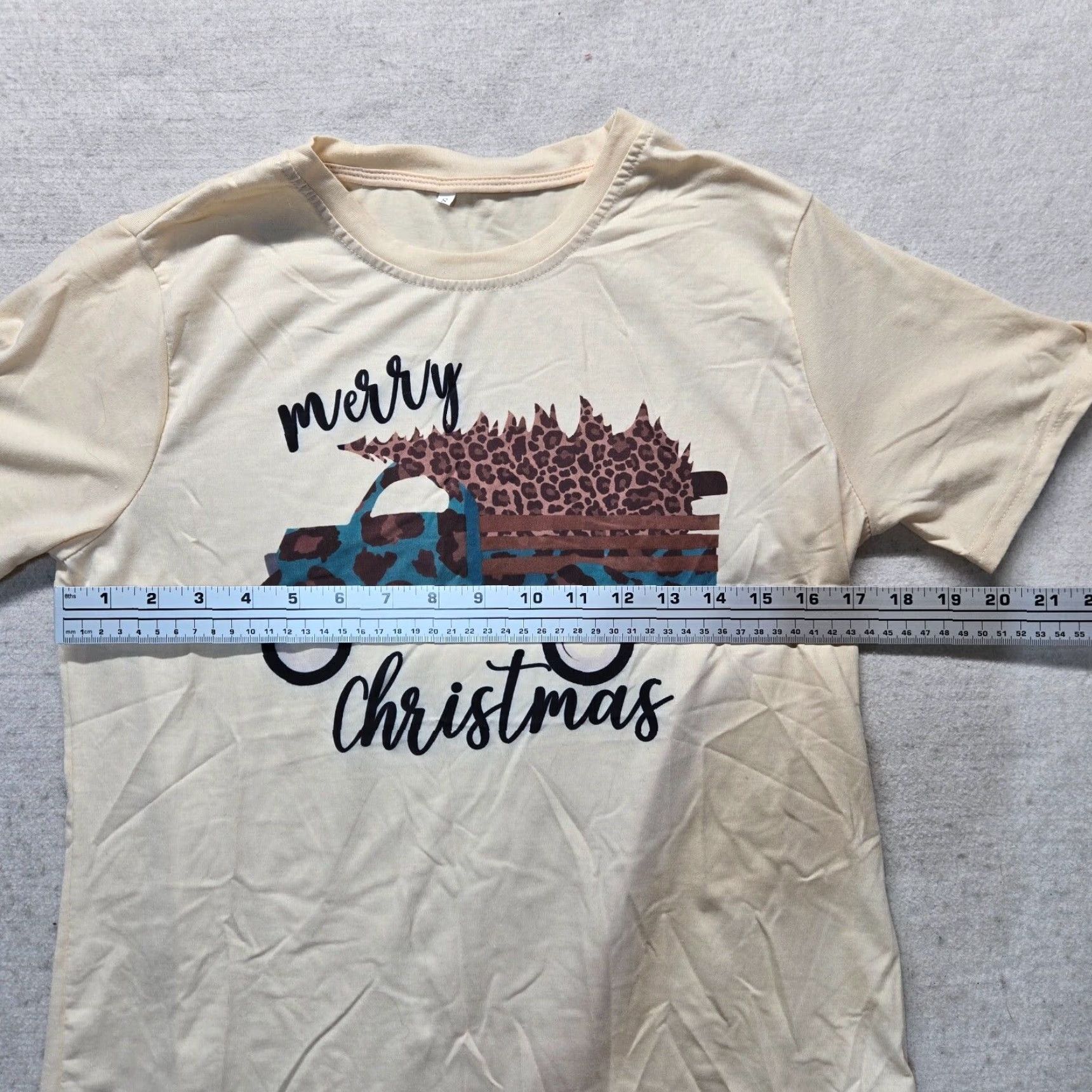 Gildan Gildan Shirt T-Shirt Ivory S Small Christmas Merry Pickup Truck Adult Mens Size S / US 4 / IT 40 - 4 Thumbnail
