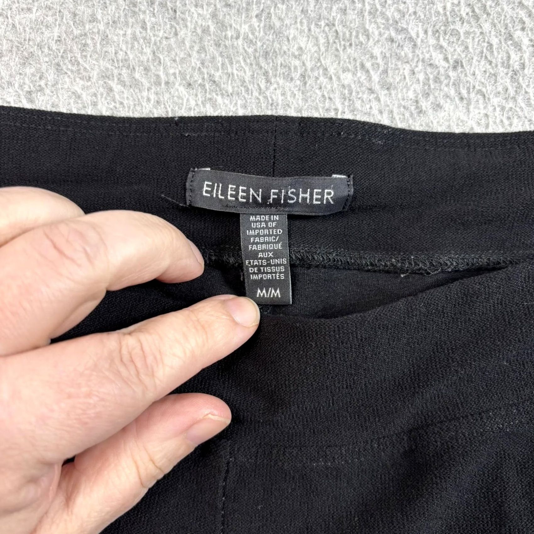 Eileen Fisher Eileen Fisher Pants Women M Black Crepe Pull On Stretch Office Comfortable Size 32" / US 10 / IT 46 - 3 Thumbnail