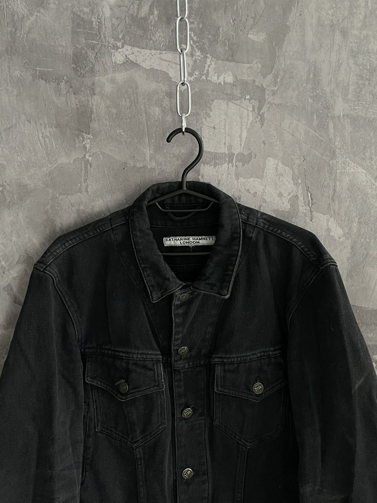 Japanese Brand × Katharine Hamnett London Vintage Katharine Hamnett London Denim Cropped Jacket Size M / US 6-8 / IT 42-44 - 2 Thumbnail