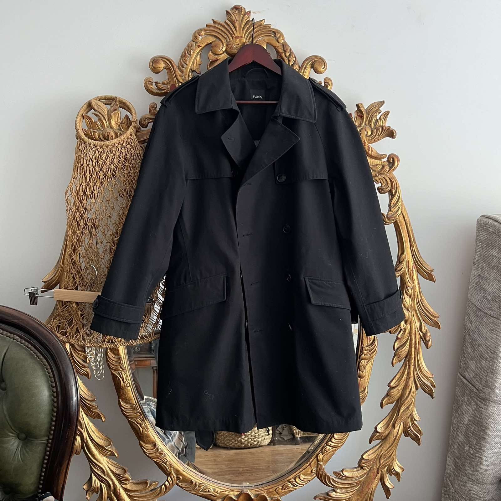 Mens Outerwear Mens Hugo Boss Trench Coat Hugo Boss Coat Men Clearance