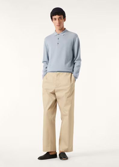 Loro Piana os11x0226 FAO9748 Classic Polo Shirt in Iced Snow Melange Size US XL / EU 56 / 4 - 2 Thumbnail