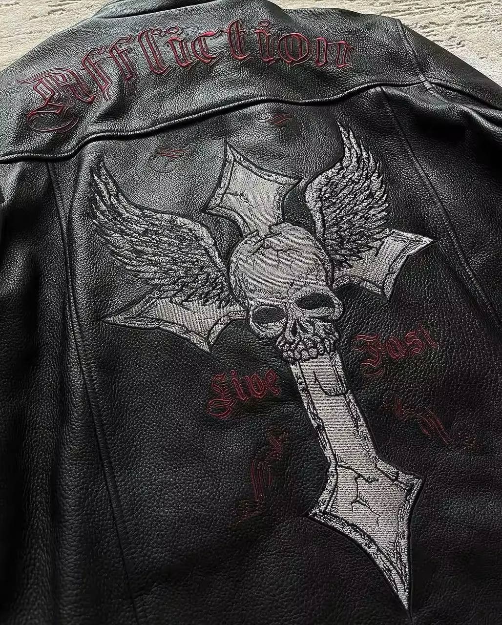 Japanese Brand × Vintage embroidered faux leather jacket Size US XL / EU 56 / 4 - 3 Thumbnail