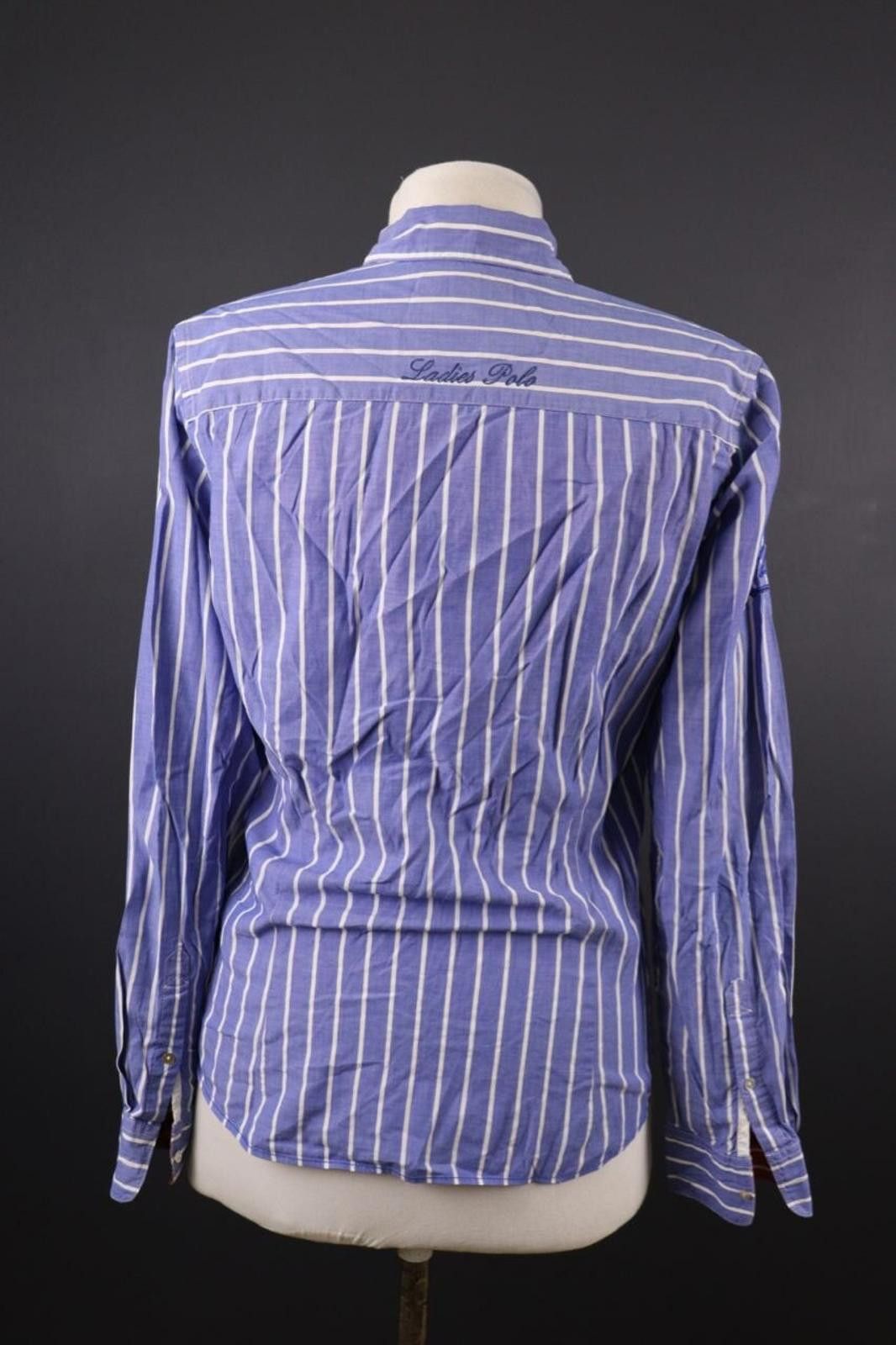 La Martina La Martina Blue Stripe Long Sleeve Blouse Shirt Size 4 Size S / US 4 / IT 40 - 6 Thumbnail