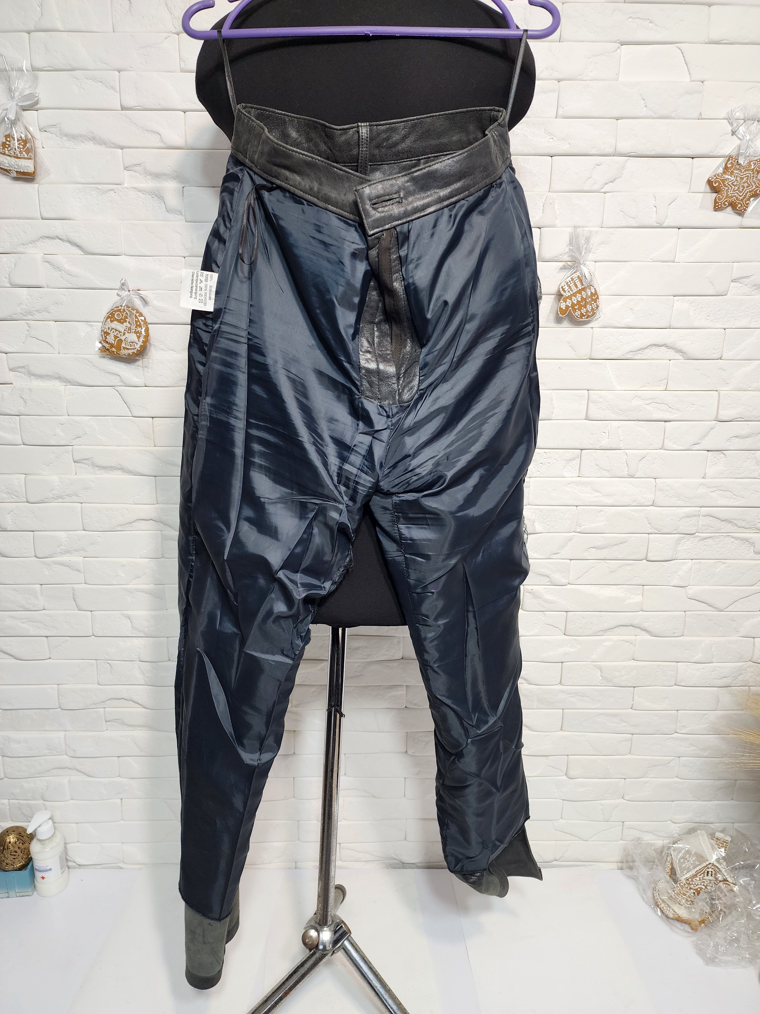 Other Gray Leather Pants: Women's Fitted Genuine Leather Trousers Size 28" / US 6 / IT 42 - 7 Thumbnail