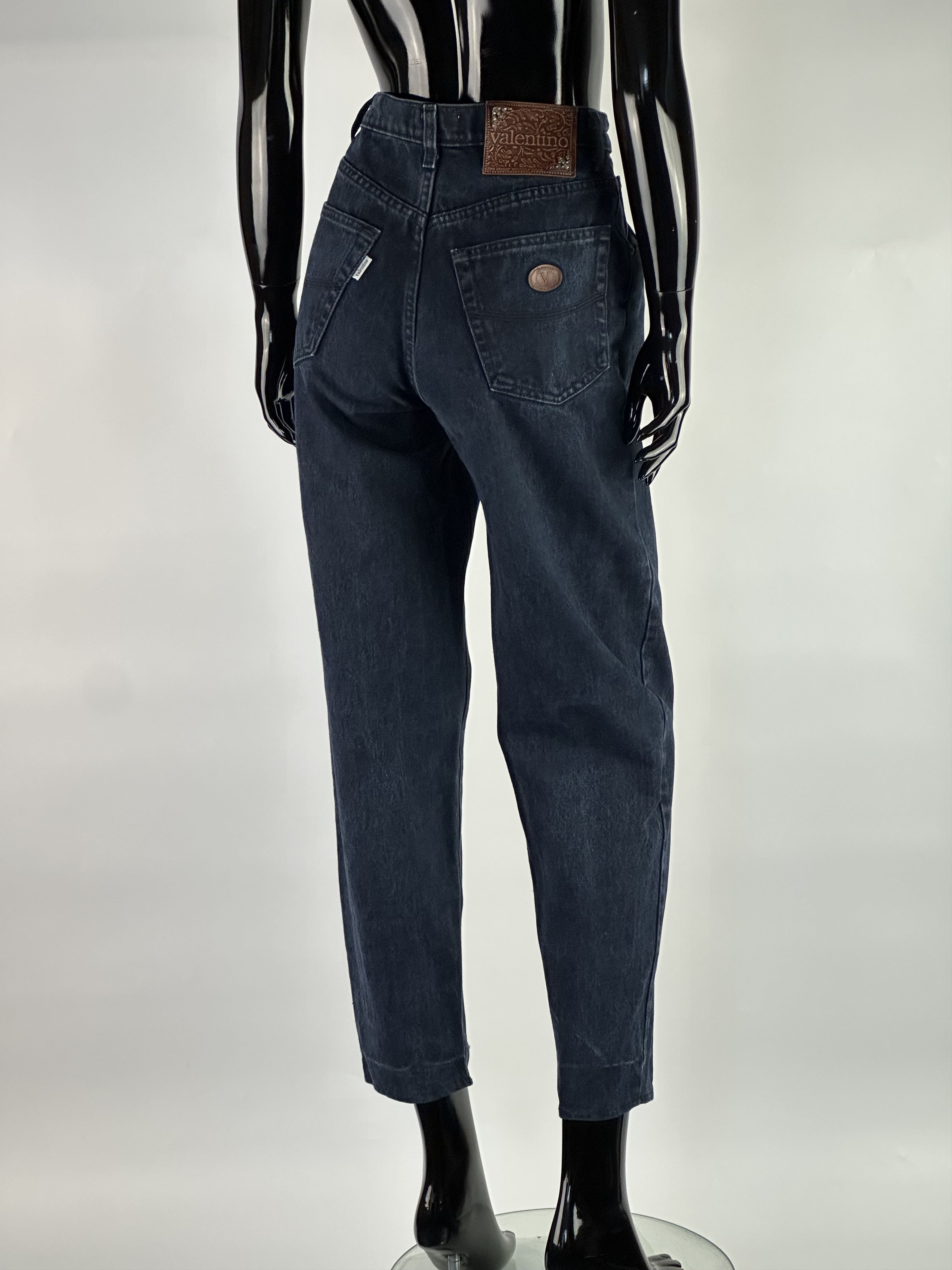 Valentino × Vintage 90s Valentino Vintage Mom Jeans Denim Pants Blue Size 27 Size 27" / US 4 / IT 40 - 4 Thumbnail