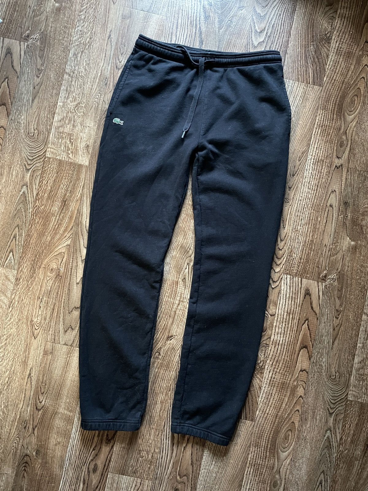 Lacoste Faded Lacoste Sweatpants in Black (Slim Joggers) Size US 38 / EU 54 - 2 Thumbnail