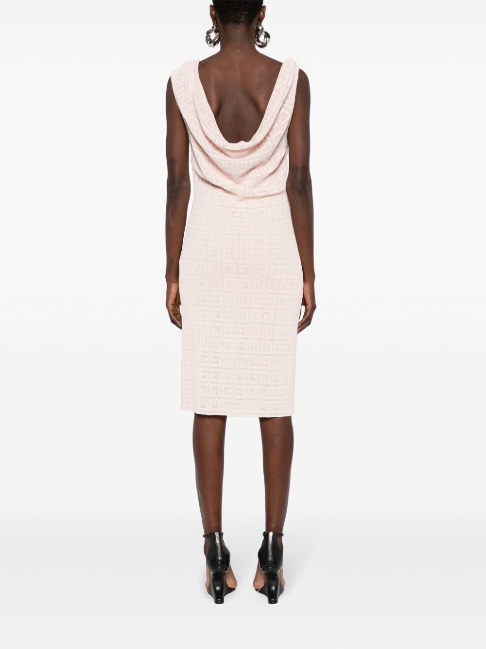 Givenchy o1srvl11e0125 4G-Patterned Midi Dress in Beige Size S / US 4 / IT 40 - 4 Thumbnail