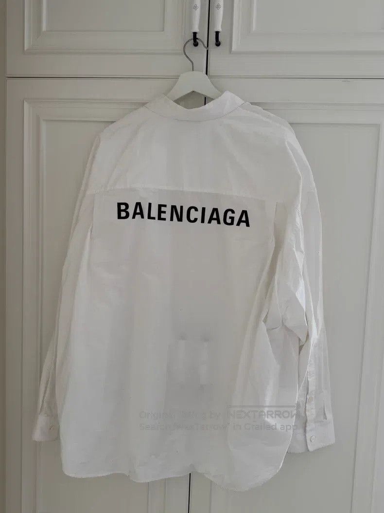 Balenciaga Balenciaga White Printed Shirt Jacket Size US S / EU 44-46 / 1 - 1 Thumbnail