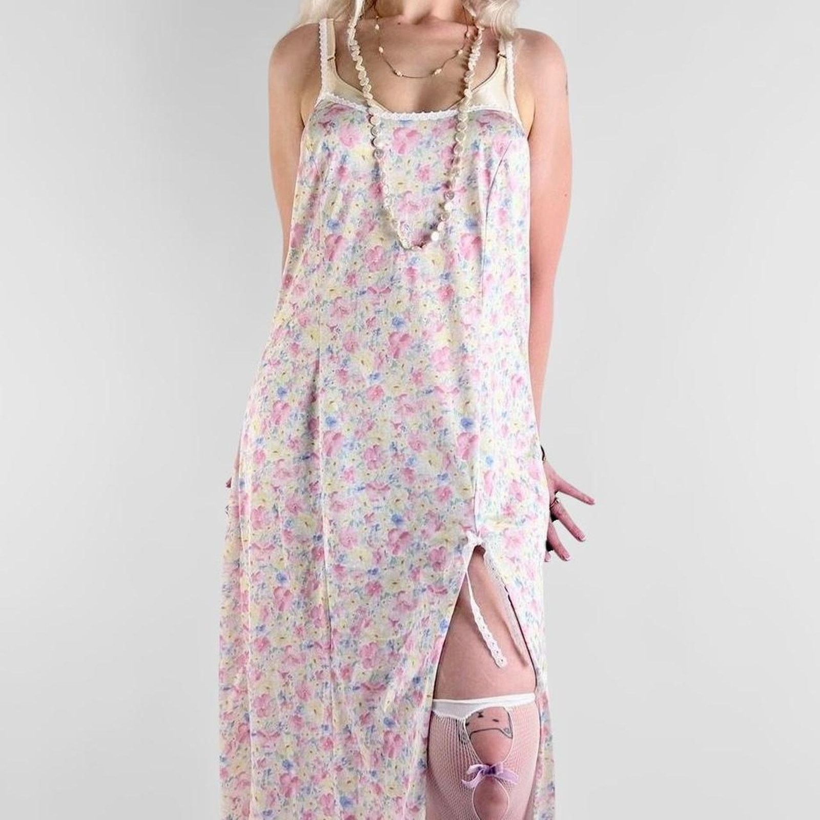 Other 90s vintage floral lace slip dress Size L / US 10 / IT 46 - 3 Thumbnail