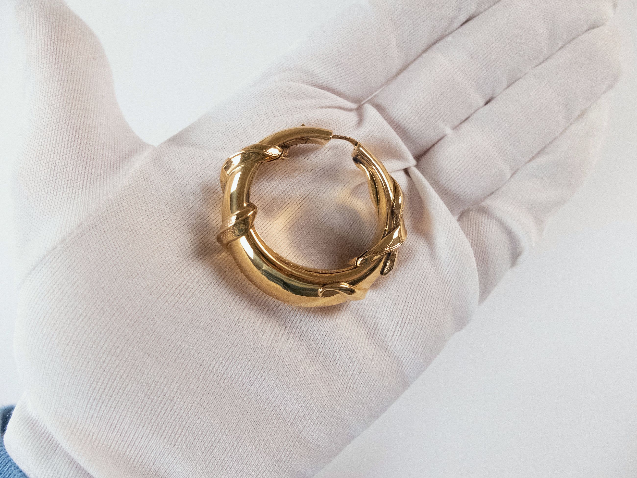 Alexander McQueen ALEXANDER MCQUEEN gold tone Snake metal hoop earrings Size ONE SIZE - 7 Thumbnail