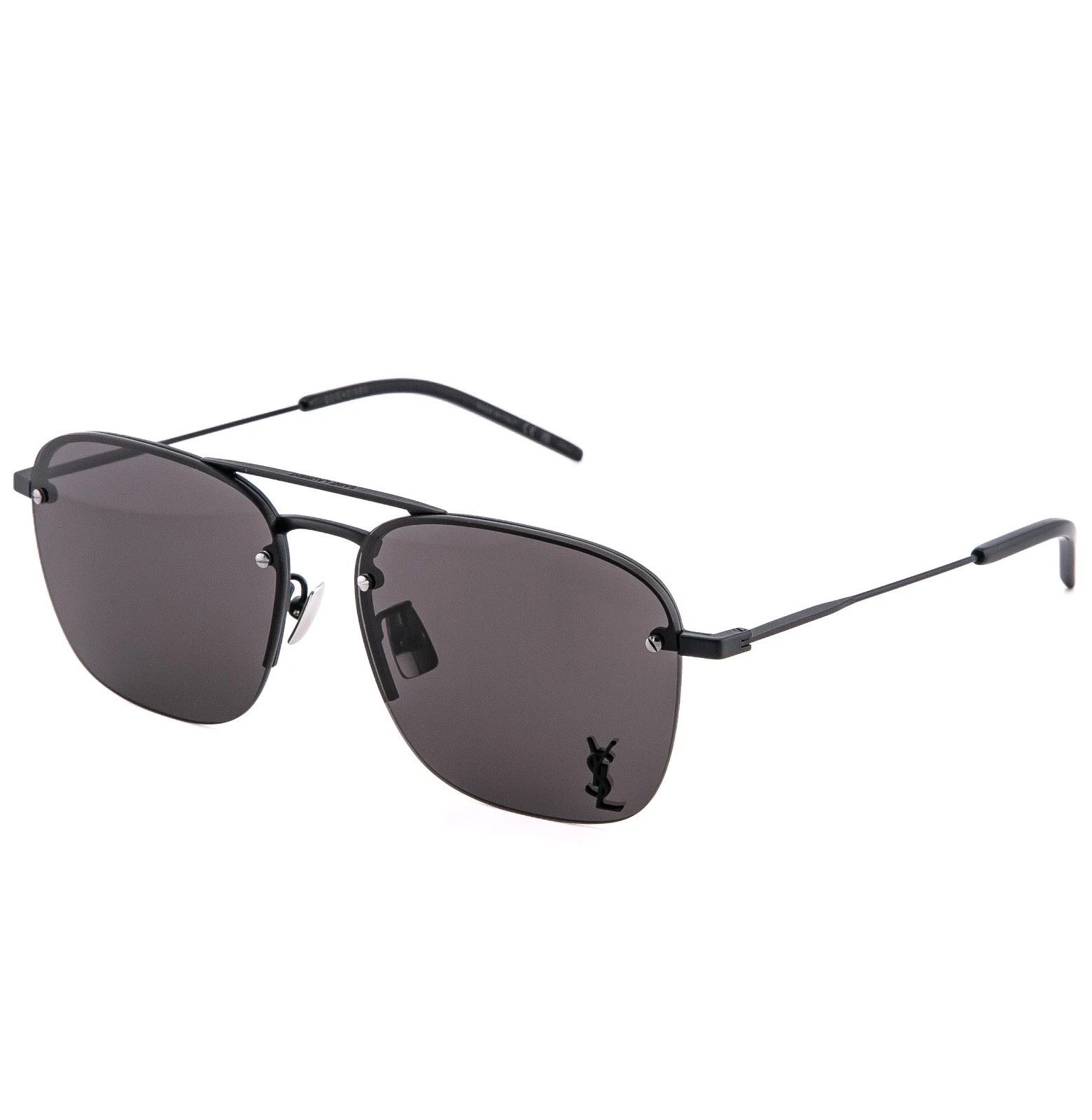 Saint Laurent Paris SAINT LAURENT 309 SL309M 001 YSL Logo Rectangular Sunglasses Size ONE SIZE - 2 Thumbnail